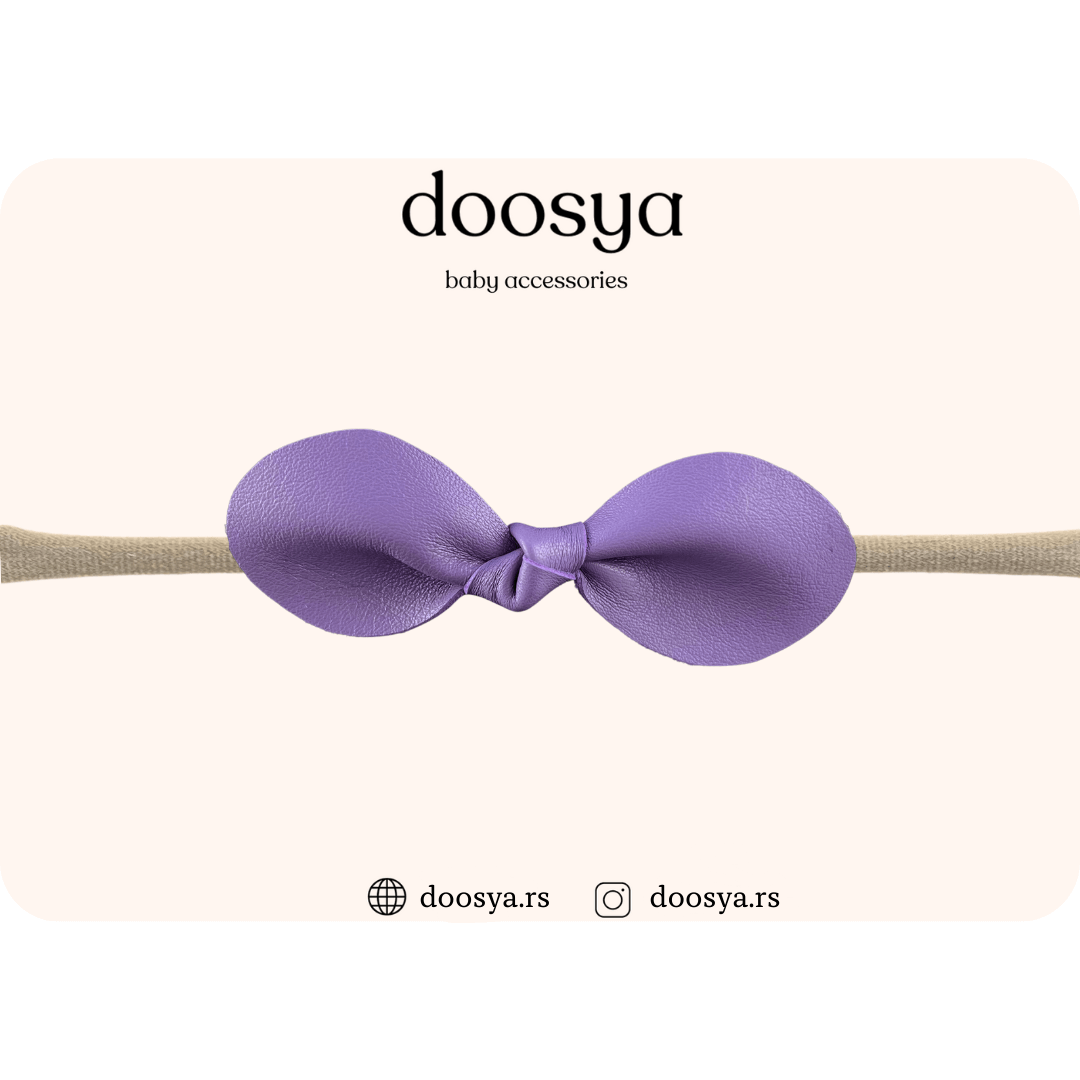 Trakice za bebe sa mašnom od koże (2 boje)